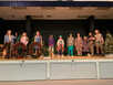 Group photo of school Christmas concert on stage.