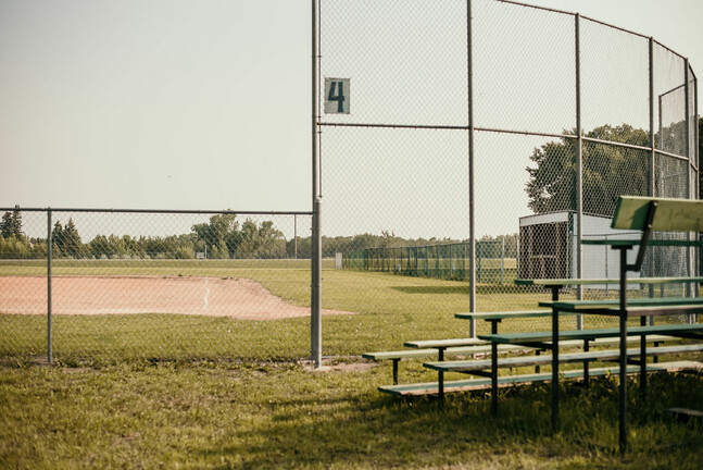 Vacant baseball diamond.