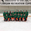 Lanigan ladies hockey charity group shot on rink ice.