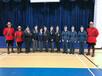 Group photo posing for Remembrance Day ceremonies.