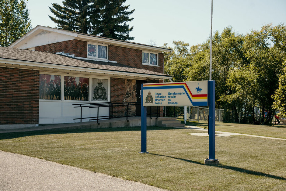 Exterior of RCMP detachment in downtown Lanigan.