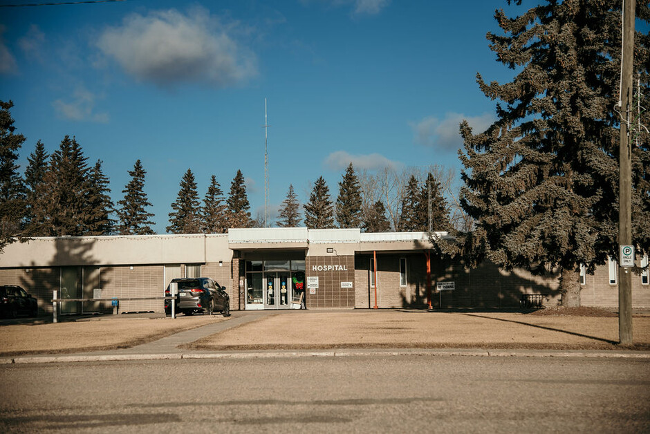 Exterior of Lanigan Hospital building.