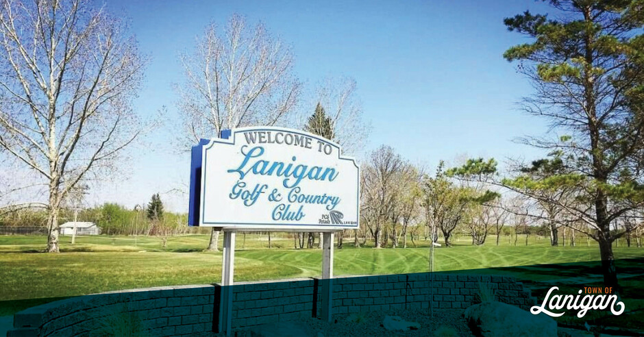 Lanigan Golf &amp; Country Club signage outside the golf course.