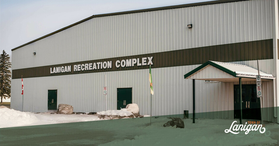 Outside view of the Lanigan Recreation Complex building.