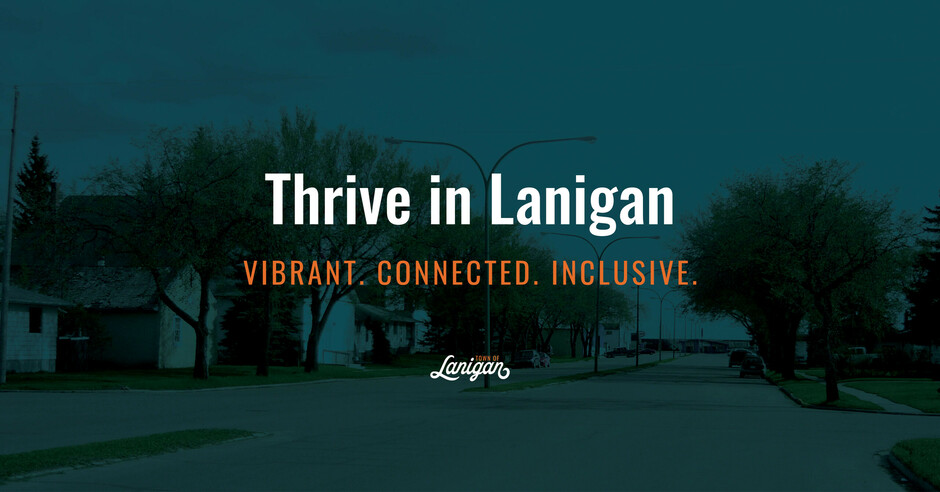 Graphic of the Thrive in Lanigan home page. 